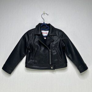 Joe Fresh Faux Leather Jacket Baby Toddler Size 12-18 Month Black